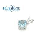 14 Karat White Gold Aquamarine Pendant